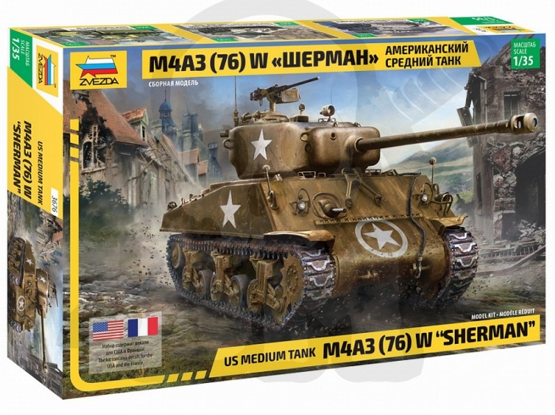 Battle-Models > 1:35 US Medium Tank M4A3 (76)W Sherman